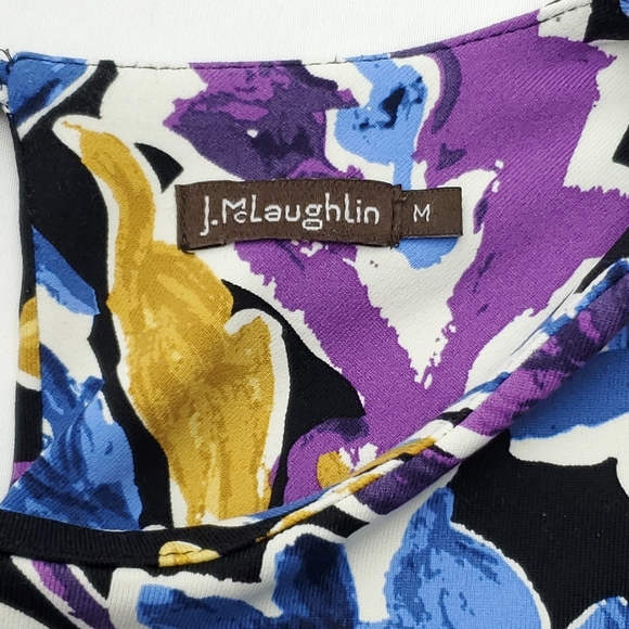 J. McLaughlin Catalyst Artist Garden Floral Print Catalina Cloth Midi Dress Sz M - Picture 2 of 10